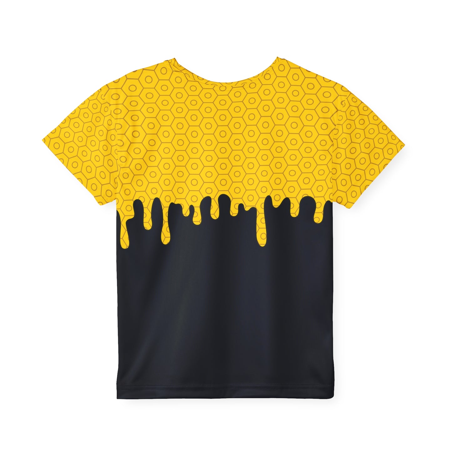 YOUTH - Yellow Honey Drip with Solid Black - Tee - Stud Game Sports Honey Drip