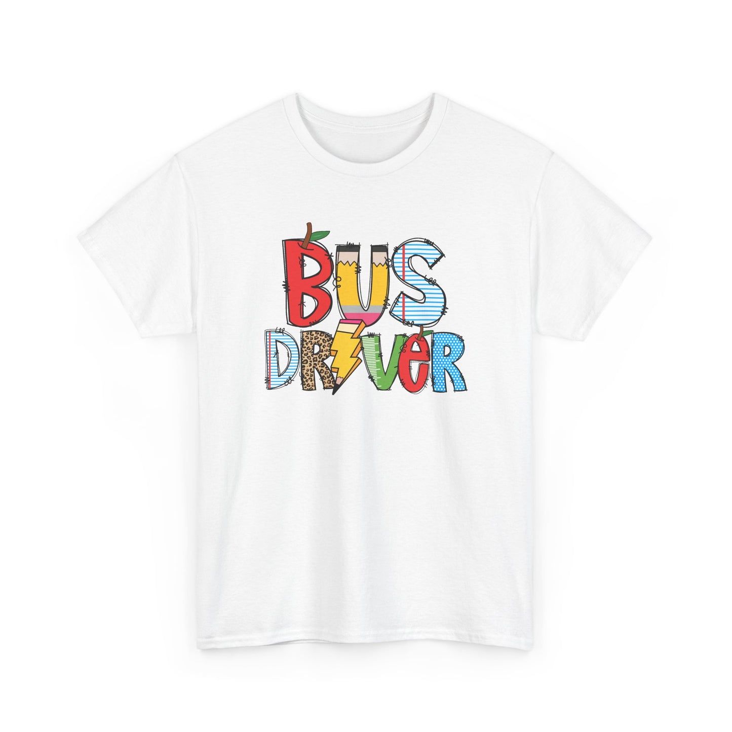 Bus Driver Colorblock T-Shirt- Fun School Staff Gift