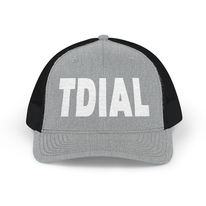 TDIAL Black and White Trucker Cap