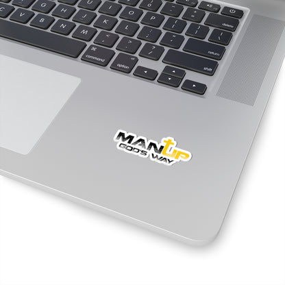 Custom Shaped Stickers - Man Up God's Way