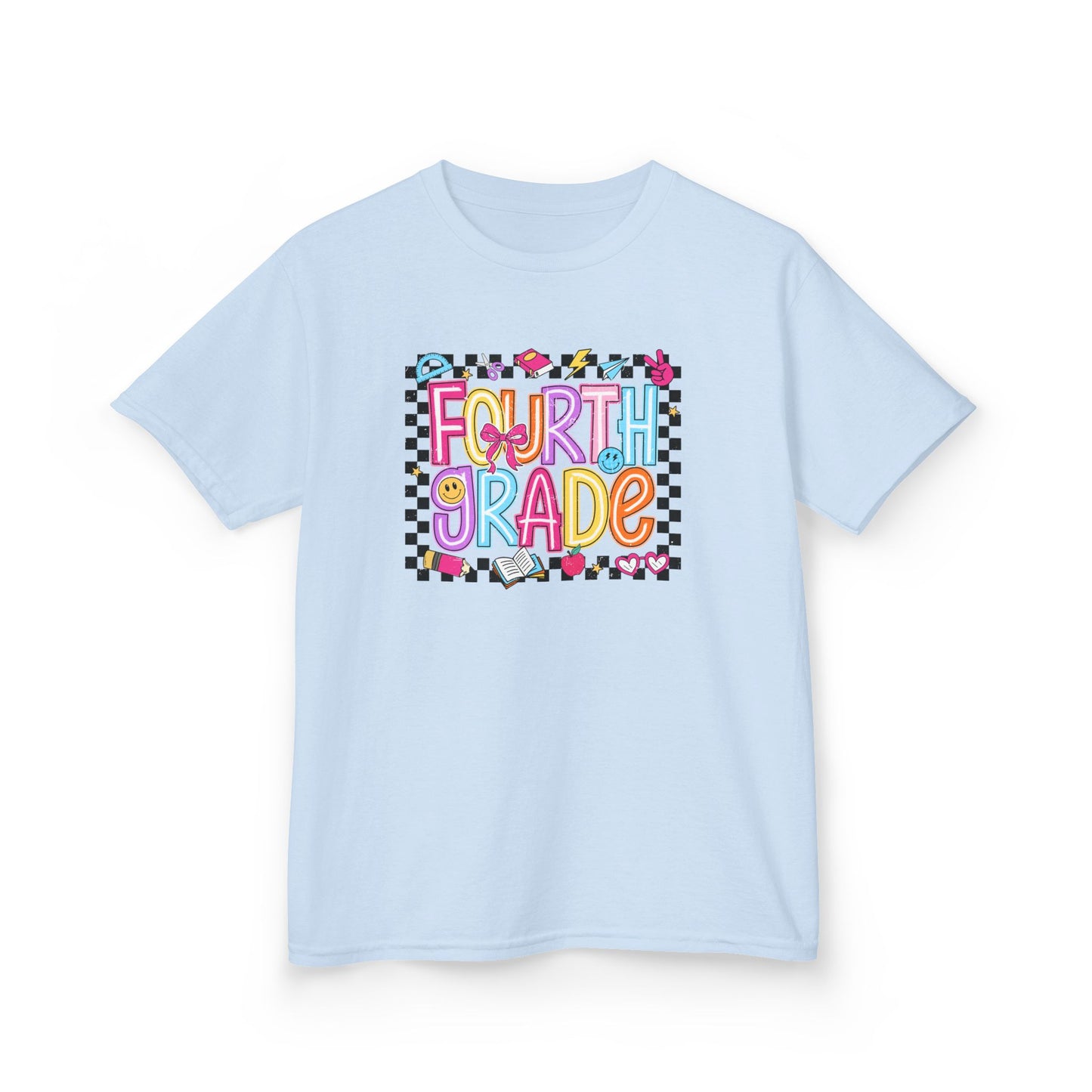 Girls - Fourth Grade Kids T‑Shirt - Colorful Back-to-School Tee