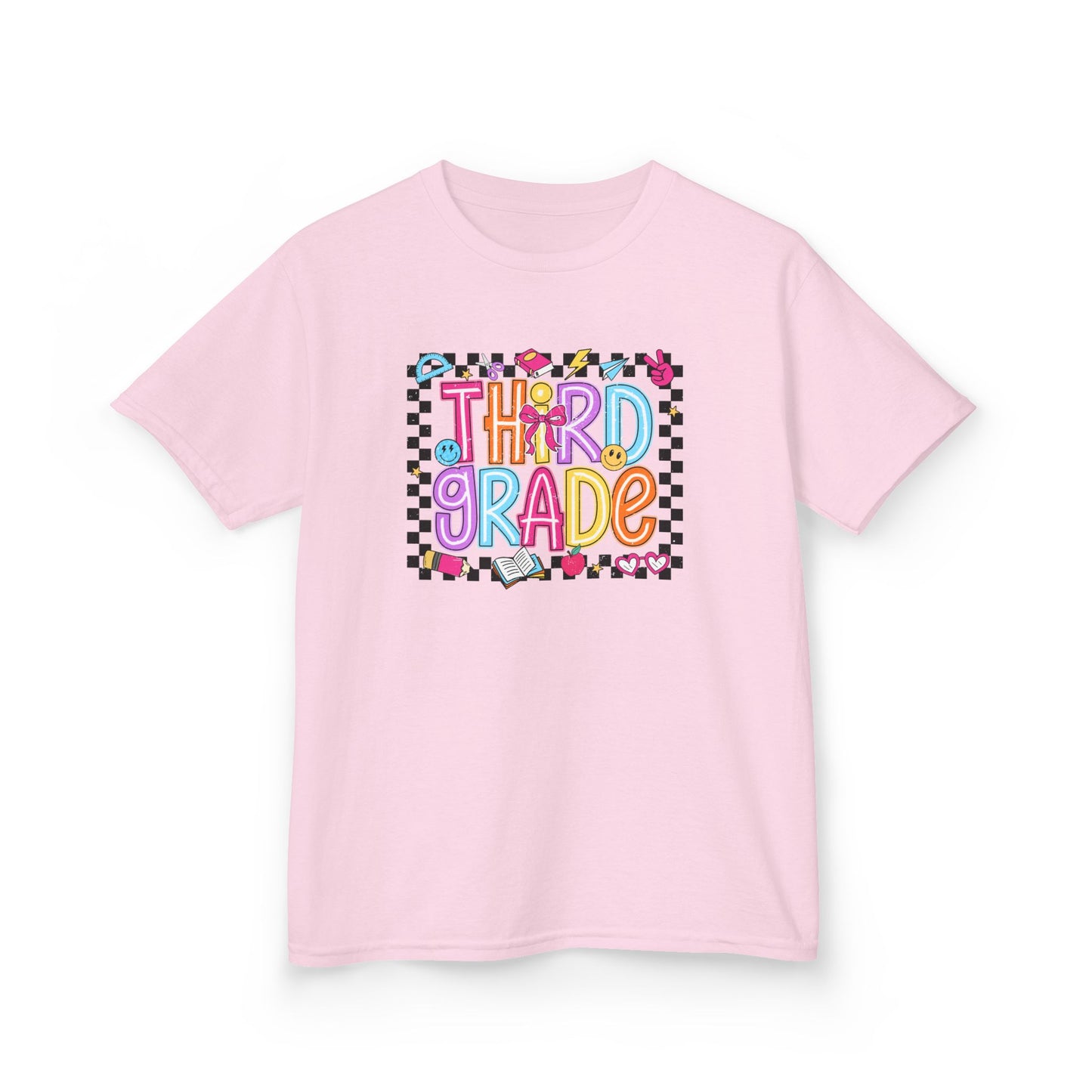 Girls - Third Grade Kids T‑Shirt - Colorful Back-to-School Tee