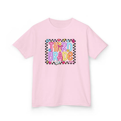 Girls - Third Grade Kids T‑Shirt - Colorful Back-to-School Tee