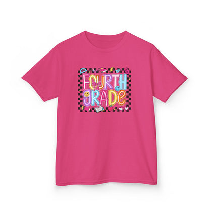 Girls - Fourth Grade Kids T‑Shirt - Colorful Back-to-School Tee