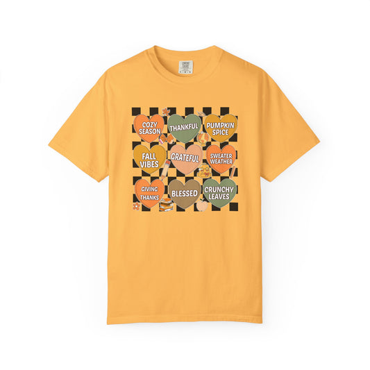 Comfort Colors Candy Hearts Shirt | Valentines Day Graphic Tee | Cute Pastel Heart T-Shirt | Unisex Love Shirt Gift
