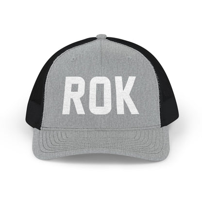 Black and White Trucker Cap - ROK Global