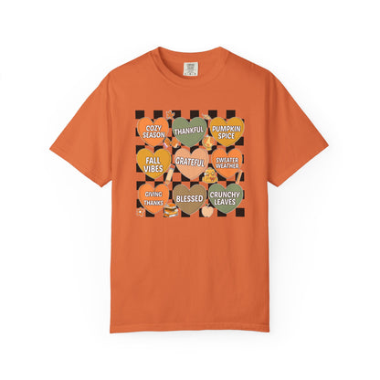 Comfort Colors Candy Hearts Shirt | Valentines Day Graphic Tee | Cute Pastel Heart T-Shirt | Unisex Love Shirt Gift