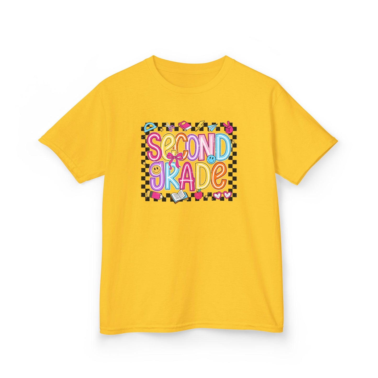 Girls - Second Grade Kids T‑Shirt - Colorful Back-to-School Tee