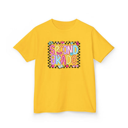 Girls - Second Grade Kids T‑Shirt - Colorful Back-to-School Tee