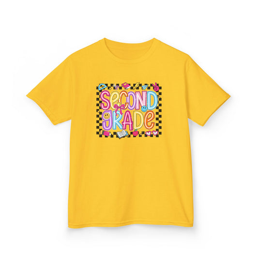 Girls - Second Grade Kids T‑Shirt - Colorful Back-to-School Tee