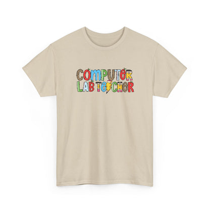 Computer Lab Teacher Colorblock T-Shirt- Fun School Staff Gift