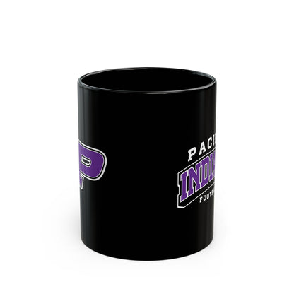 11oz Black Mug - Indians Football 2 - Friends of Pacific Football