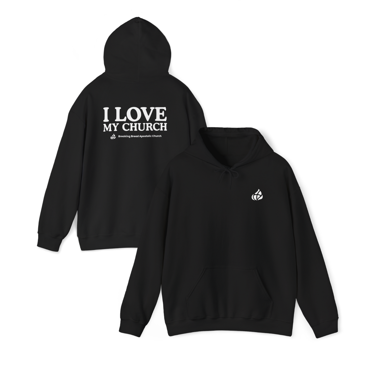 ADULT - Basic Hoodie -  I Love My Church - BBA