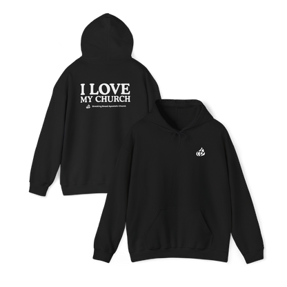 ADULT - Basic Hoodie -  I Love My Church - BBA