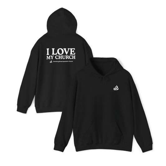 ADULT - Basic Hoodie -  I Love My Church - BBA