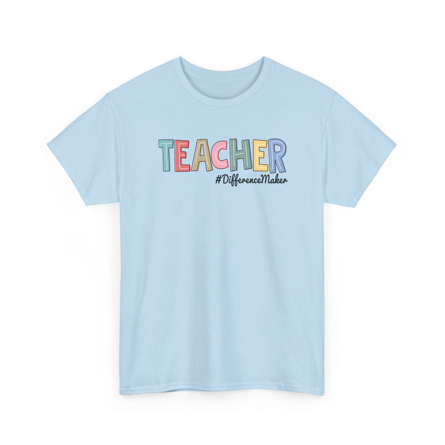 Teacher Difference Maker T-Shirt – Colorful School Appreciation Tee