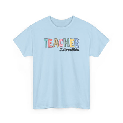 Teacher Difference Maker T-Shirt – Colorful School Appreciation Tee