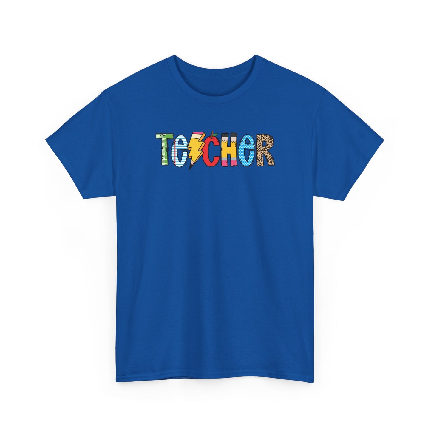 Teacher Colorblock T-Shirt- Fun School Staff Gift