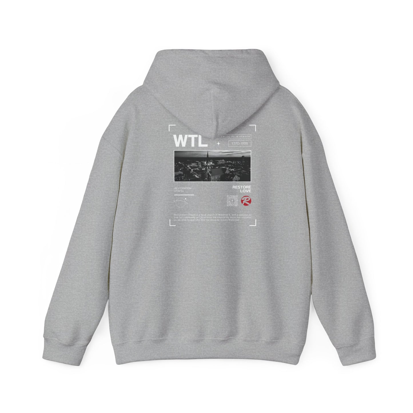 ADULT - Basic Hoodie WTL - Restoration Chapel