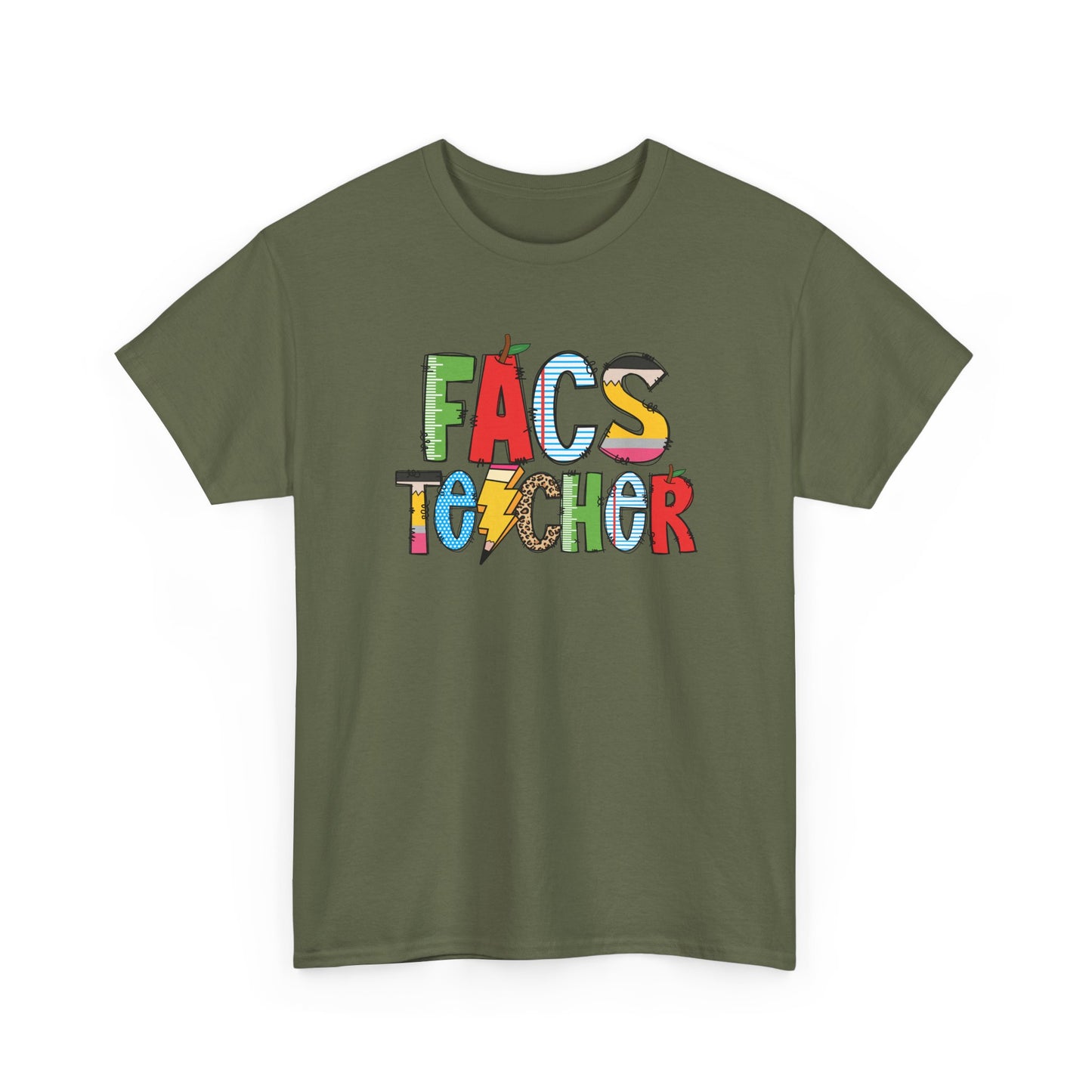 FACS Teacher Colorblock T-Shirt- Fun School Staff Gift