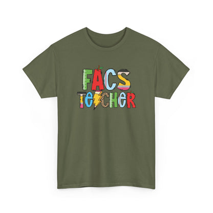 FACS Teacher Colorblock T-Shirt- Fun School Staff Gift