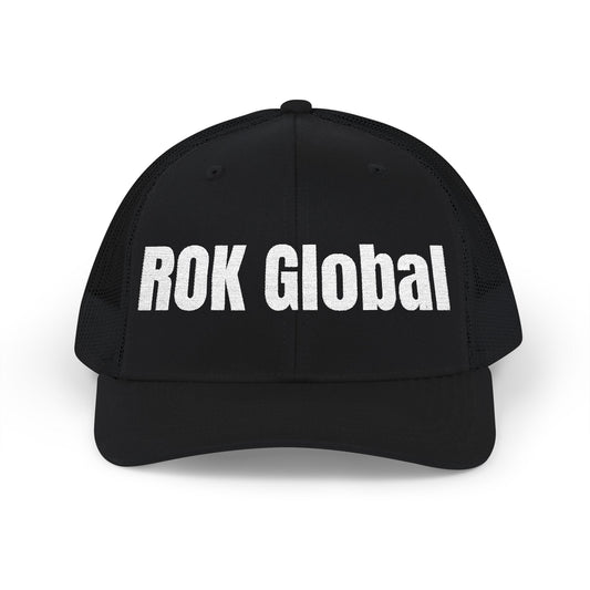 Black and White Trucker Cap - ROK Global