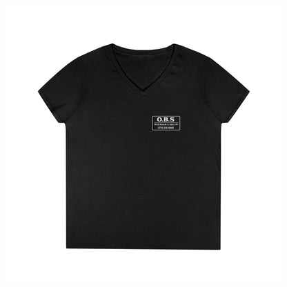 Ladies' V-Neck T-Shirt - Chalk is Cheap