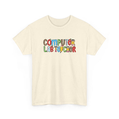 Computer Lab Teacher Colorblock T-Shirt- Fun School Staff Gift