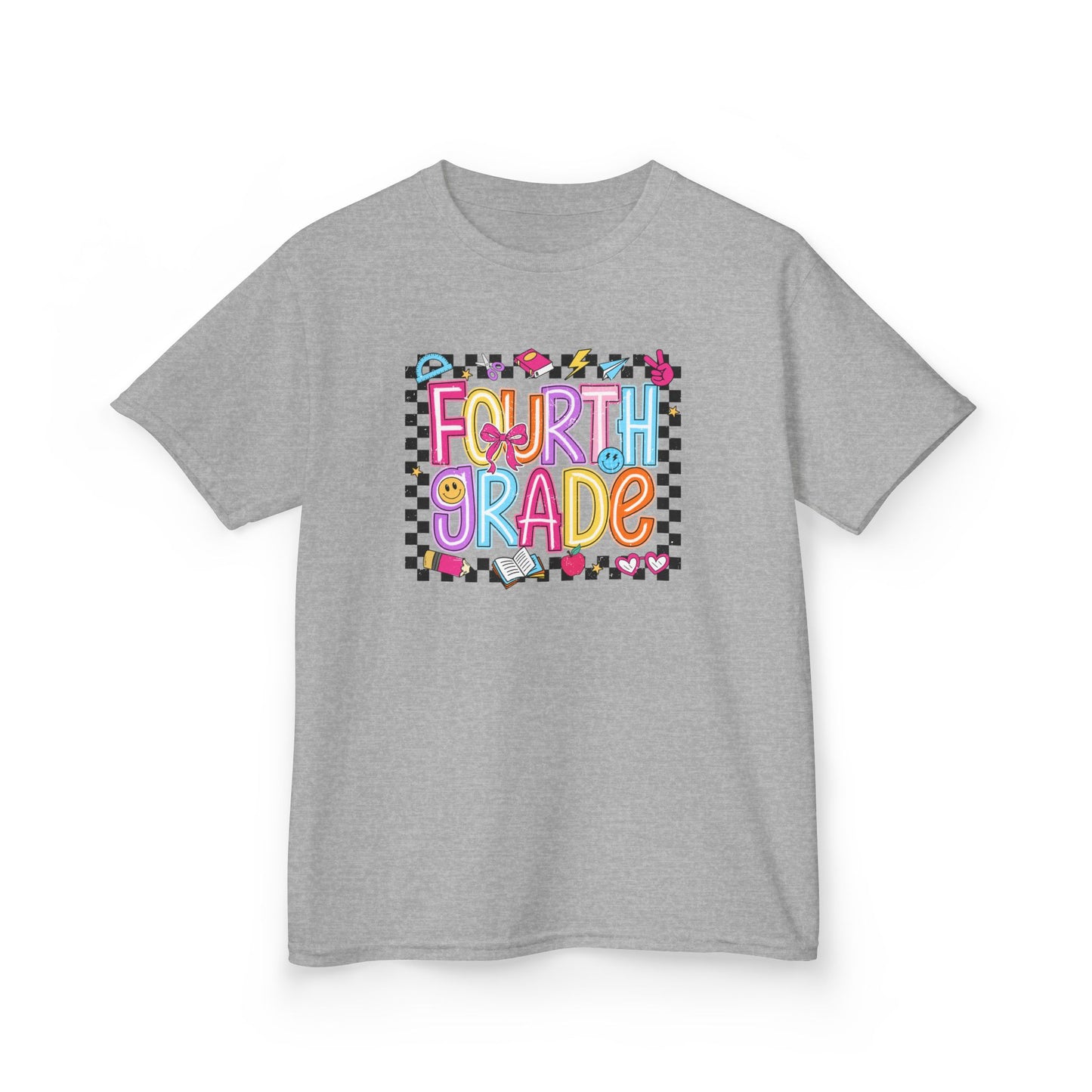 Girls - Fourth Grade Kids T‑Shirt - Colorful Back-to-School Tee