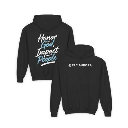 Youth - Basic Hoodie "Honor God, Impact People" - FAC Aurora