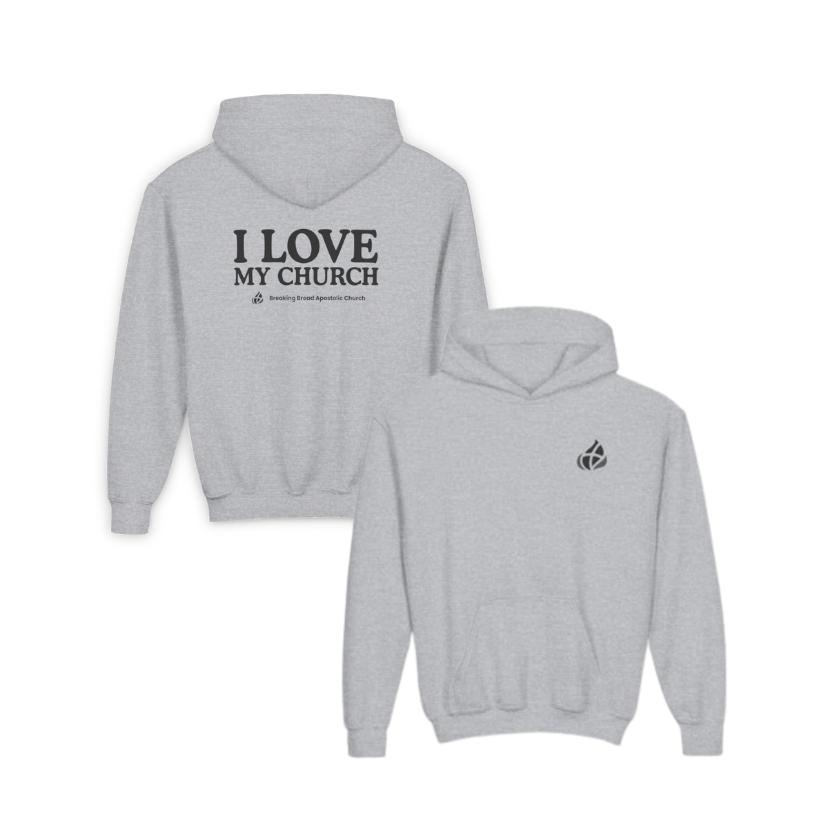 YOUTH - Basic Hoodie - I Love My Church - BBA