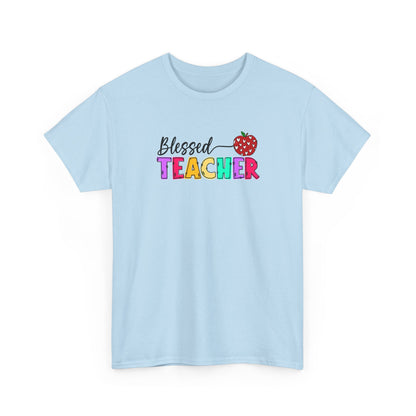 Blessed Teacher T-Shirt - Colorful Apple Teacher Appreciation Tee