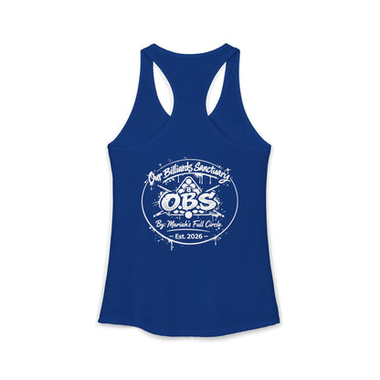 Women's Ideal Racerback Tank - Mariahs Full Circle Black & white