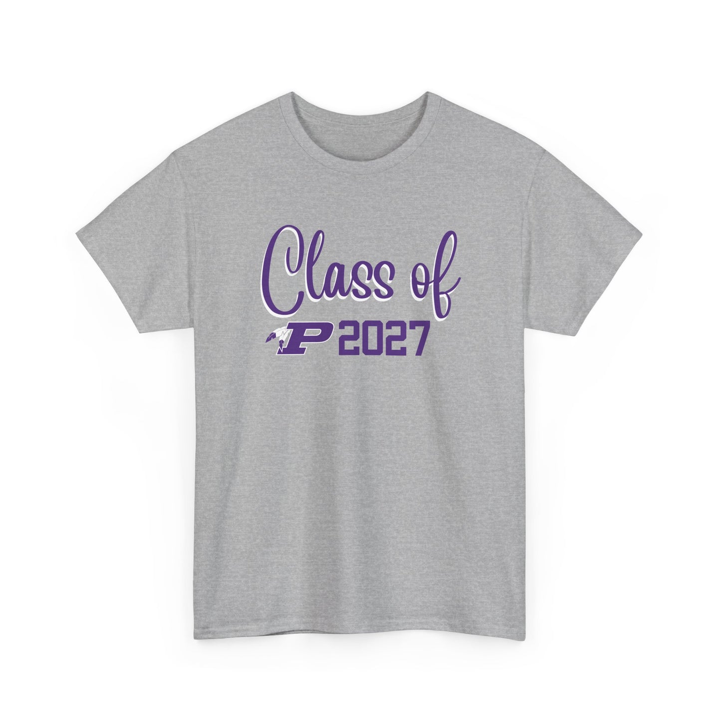 Class of 2027 Tee -  Purple School Pride Graduation Shirt