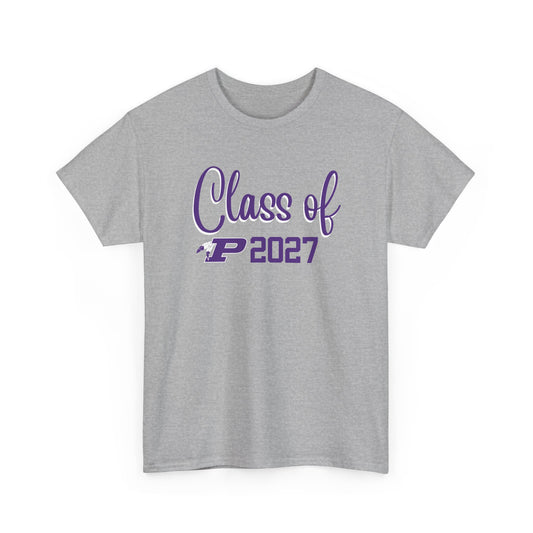 Class of 2027 Tee -  Purple School Pride Graduation Shirt