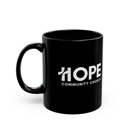 Hope Community Church Black Mug – Inspirational Church Coffee Cup 11oz