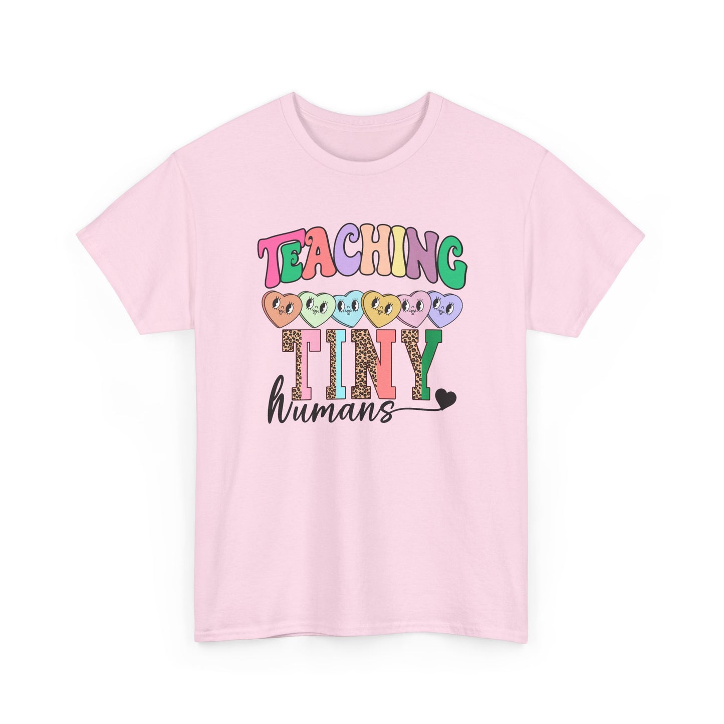 Teaching Tiny Humans T-Shirt - Cute Pastel Teacher Tee for Early Childhood Educators