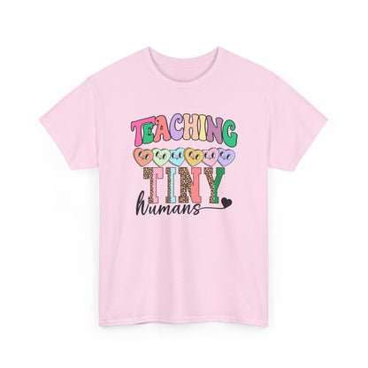Teaching Tiny Humans T-Shirt - Cute Pastel Teacher Tee for Early Childhood Educators
