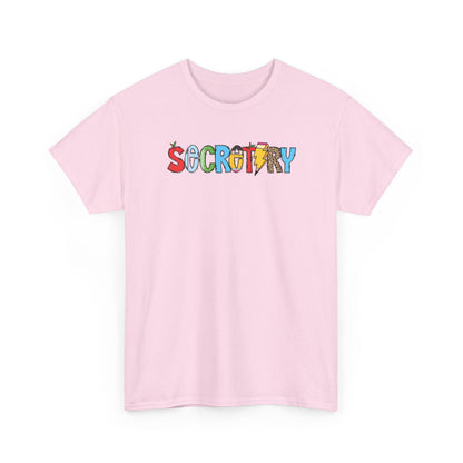 Secretary Colorblock T-Shirt- Fun School Staff Gift