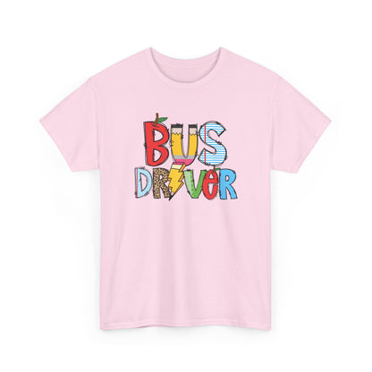 Bus Driver Colorblock T-Shirt- Fun School Staff Gift