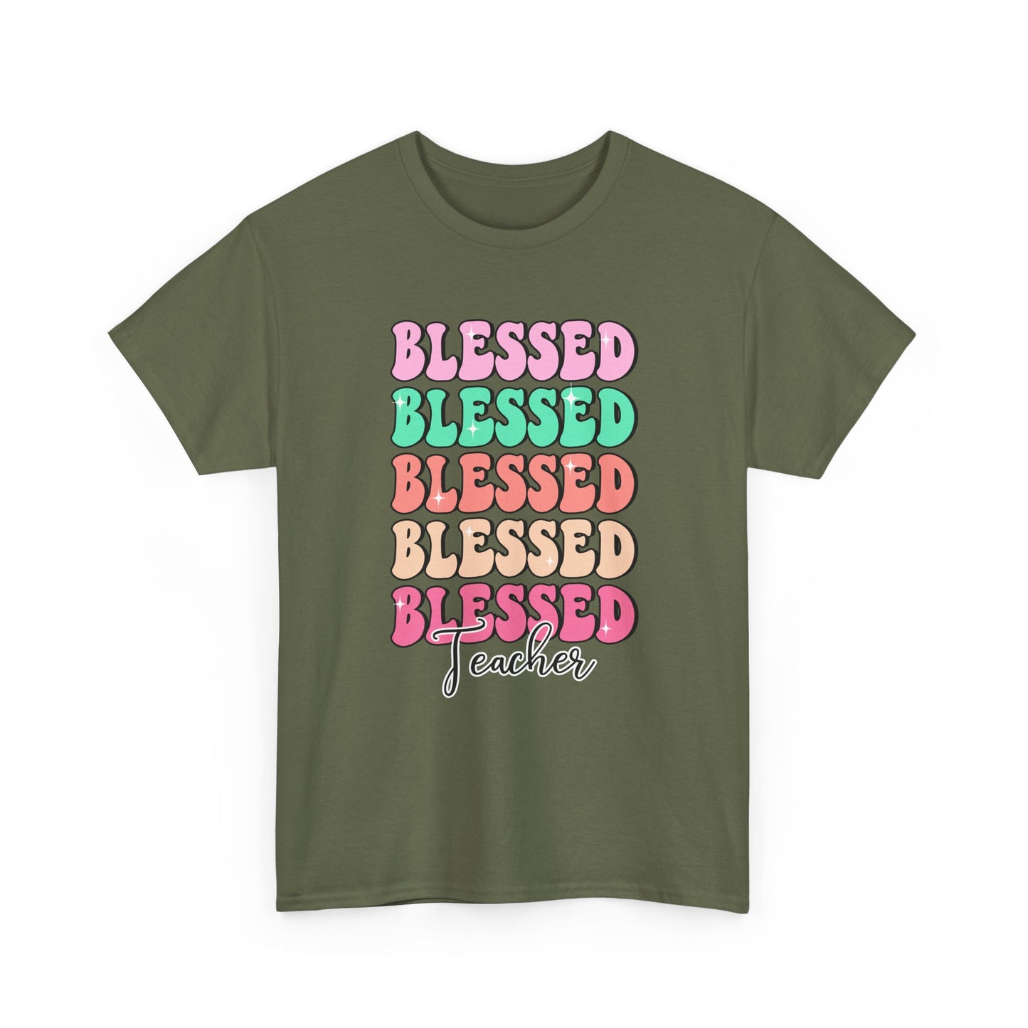 Blessed Teacher Tee - "Blessed" Stack Graphic T-Shirt