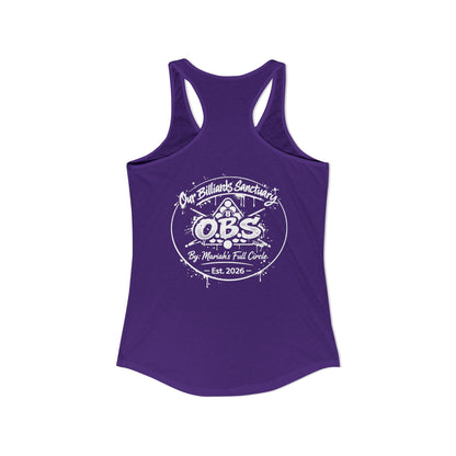 Women's Ideal Racerback Tank - Mariahs Full Circle Black & white