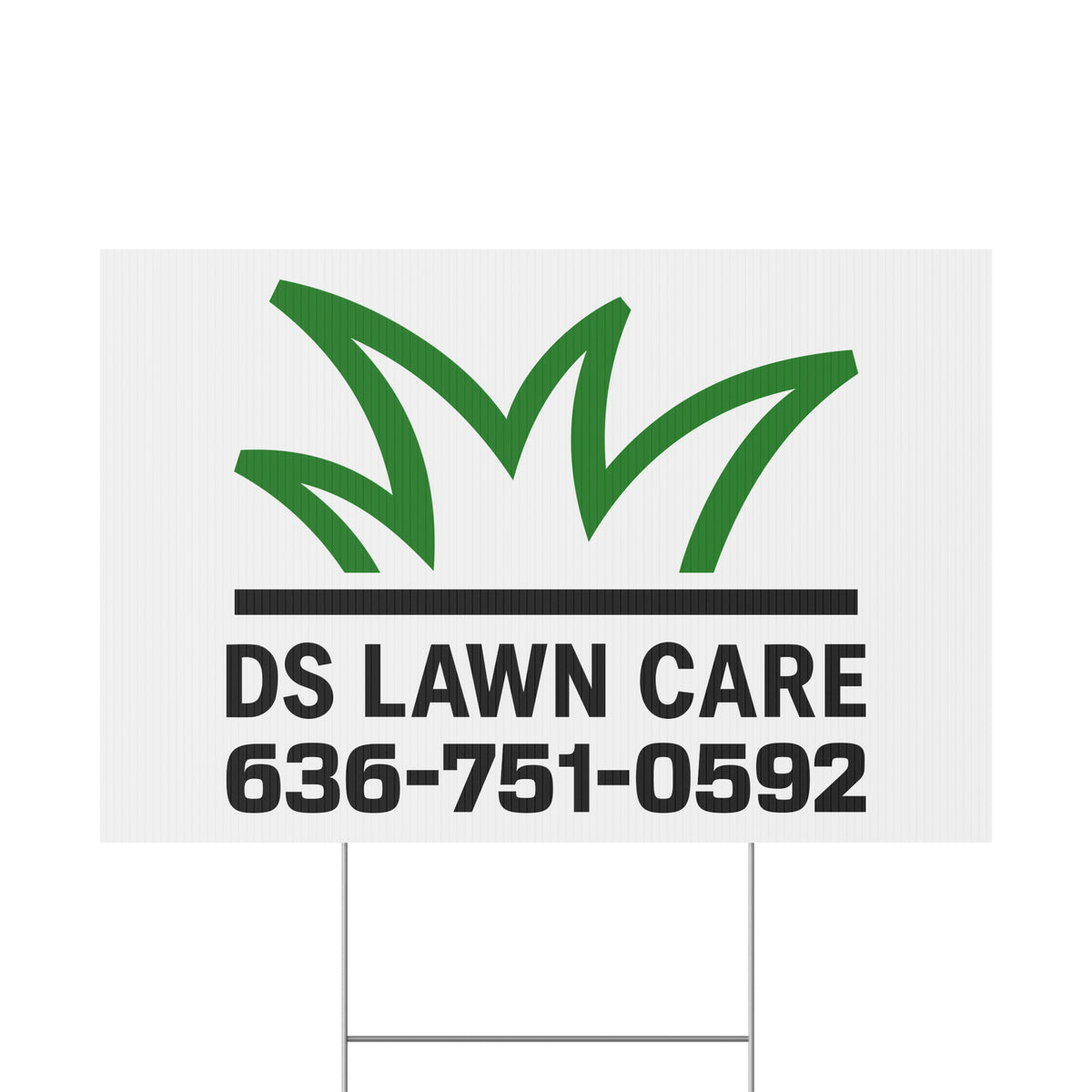 DS Lawn Care Plastic Yard Sign
