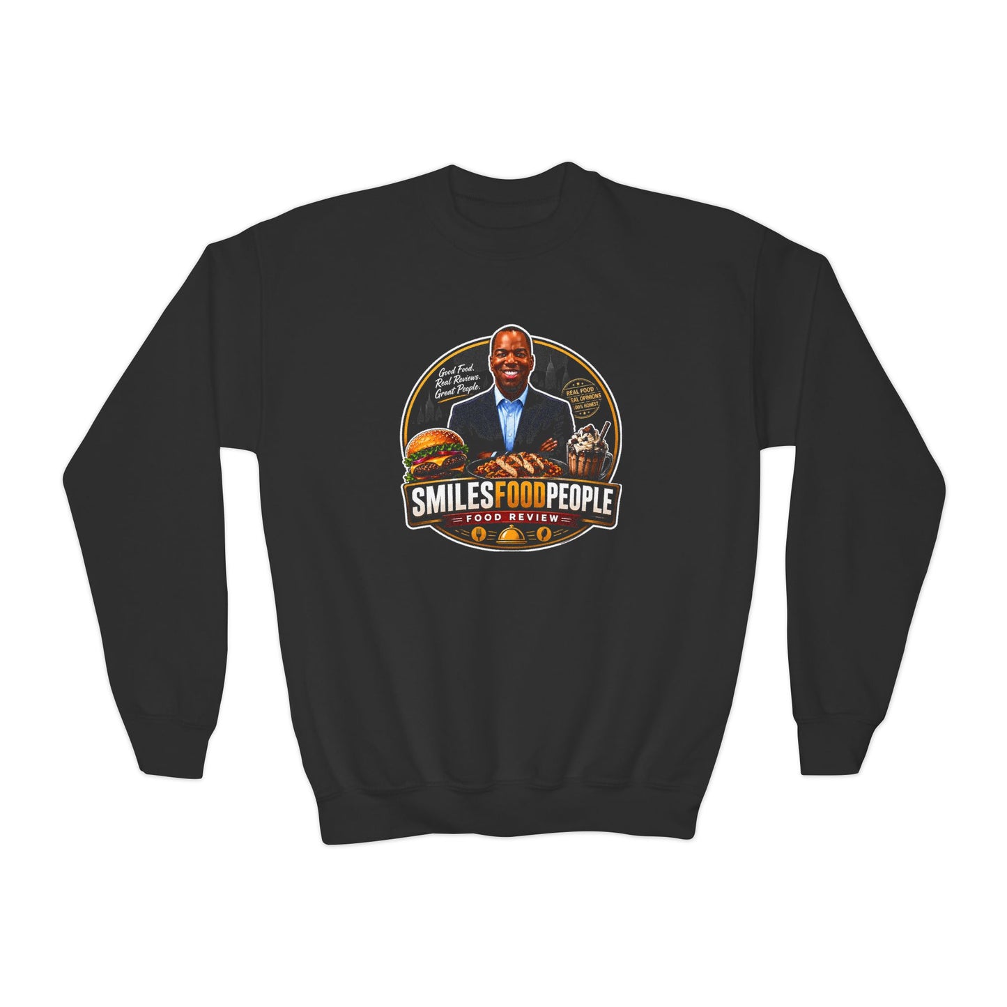 Youth - Crewneck Sweatshirt - Smiles Food People