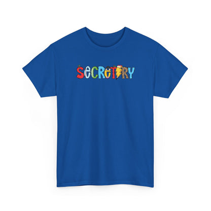 Secretary Colorblock T-Shirt- Fun School Staff Gift