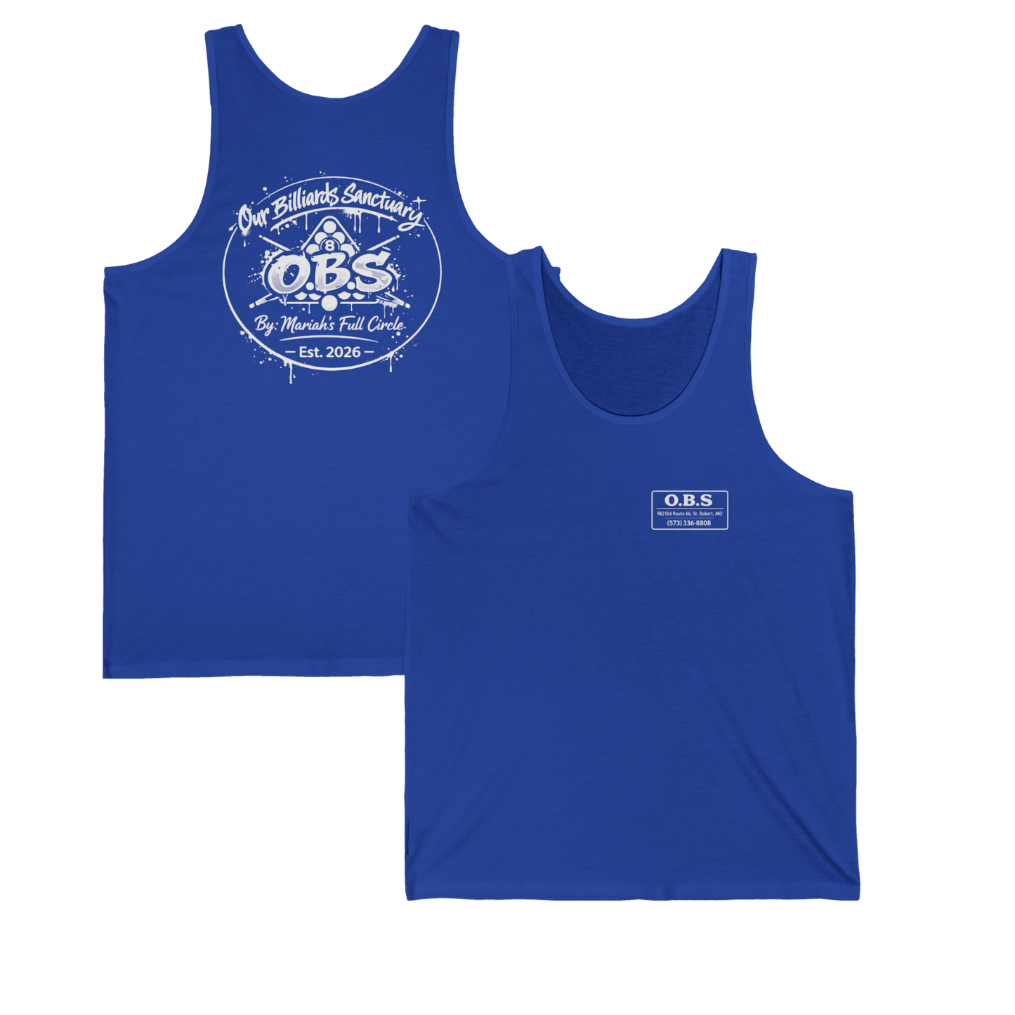 Jersey Tank - Mariahs Full Circle Black & white