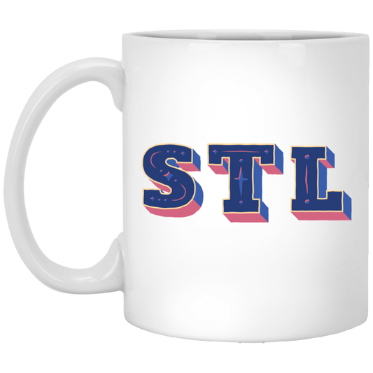 11oz White Mug  - STL - Blues