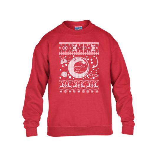YOUTH - Basic Crewneck Pullover Sweatshirt - Otter Swim Team