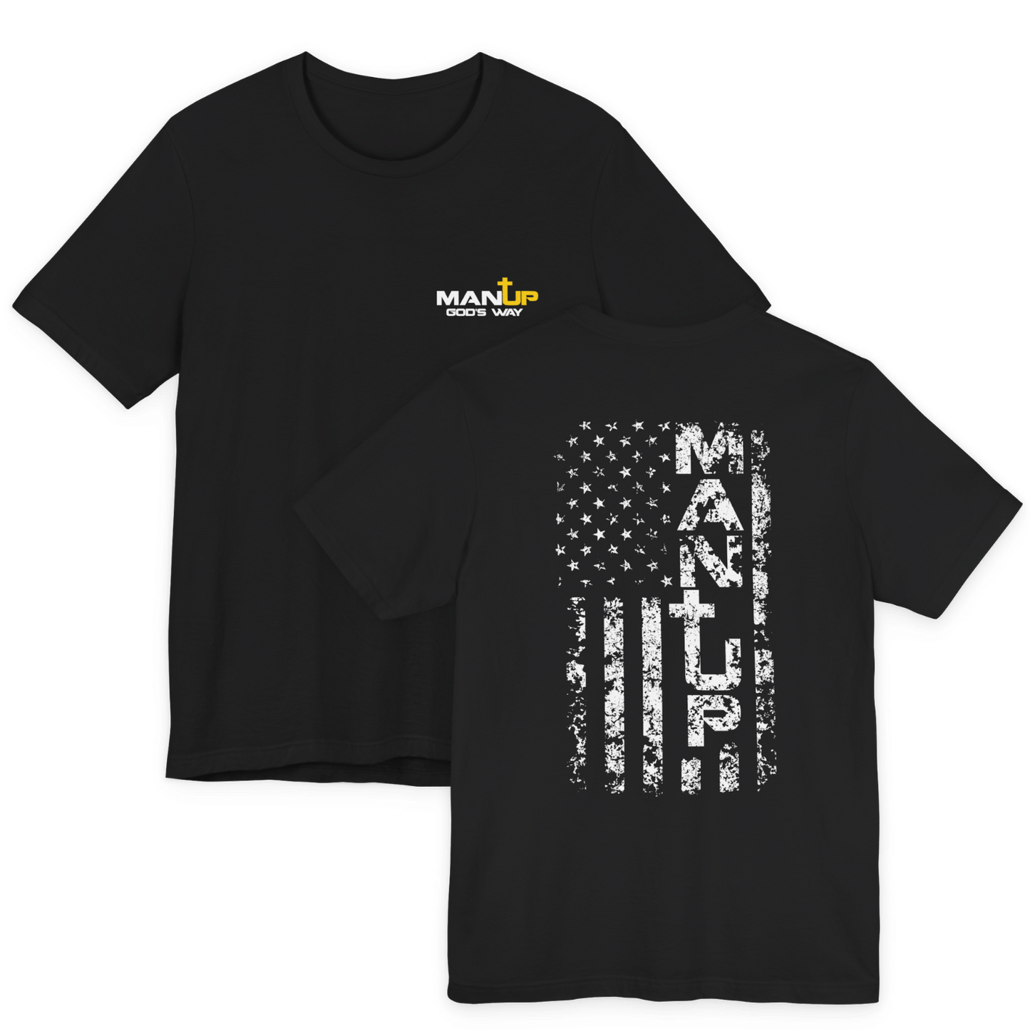 American Flag MAN UP - Premium Short Sleeve T-Shirt