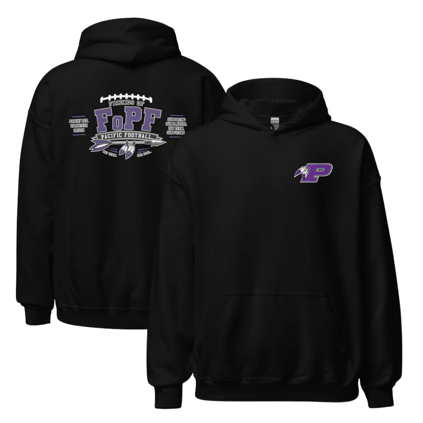 Classic Pullover Hoodie - Volunteer Driven - Friends of Pacific Football